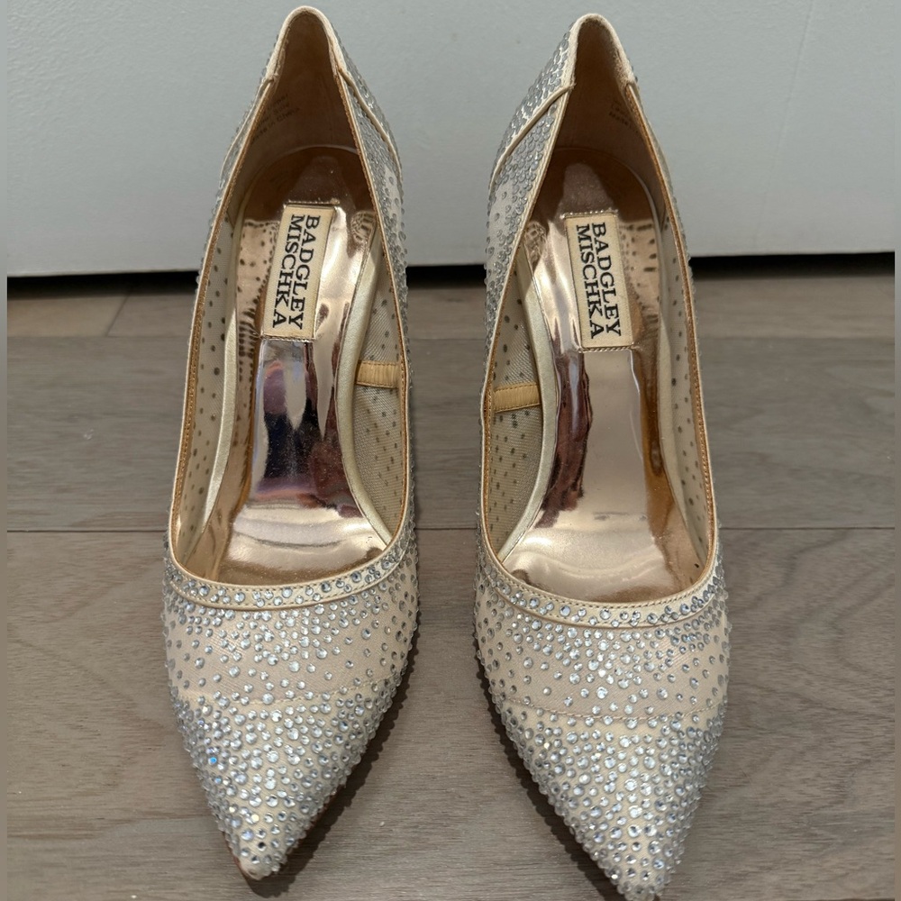 Badgley Mischka Crystal Studded Heels